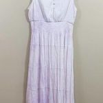 J Gee Floral Tiered Ombre Lavender/White Sleeveless Maxi Dress Size 3X Photo 0