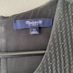 Madewell  sz 12 black & metallic gold sparkle midriff‎ cut out sheath mini dress Photo 2