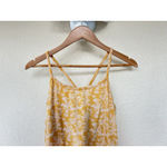 Pact Fit Flare Yellow Midi Floral Organic Cotton Dress L Strappy Casual Pockets Size L Photo 1