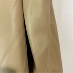 Topshop Women’s Long Sleeve Faux Leather Jacket Tan Size 4 FLAW Photo 5
