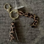 Simply Southern Animal Print Acrylic Letter J Initial Keychain Bag Charm Gold Tone Metal Photo 0