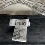 Jenny Black Textured Print Scoop Neck Short Sleeve Top 1X Photo 1