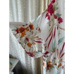 Kori NWT America Floral Flutter Sleeves Tiered Flounced Hem Baby Doll Dress L Photo 2