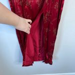 Vintage Y2K 90s ALL THAT JAZZ Asian Inspired Dress Size Small Red Gold Cowl Neck Photo 4