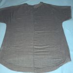 Miss Look  tunic short sleeve raw edges lightweight v-neck high low gray size 2XL Photo 1