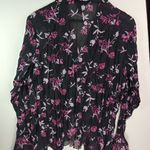 Style & Co Style Co. 18W Black Pink All Over Floral Top  Plus Photo 4