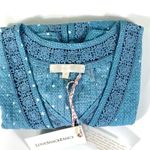 Love Shack Fancy Gavilan Top Shirt Blue Bonnet Medium NWT Photo 5