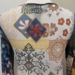 John Mark Multi Embroidered Mesh Mixed Media Boho Tunic Folklore Art-to-Wear XS Photo 7
