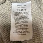 Everlane Beige Tan Waffle Knit Long Sleeve Hooded Hoodie Sweatshirt Sweater Sz S Photo 3