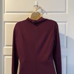 Lafayette 148 Sheath Dress Ruched Detail Cowl Neck Stretch Purple Fig Size 6 Photo 5