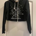 French Pastry “I Need Some Me Space” Alien Crop Hoodie Photo 0