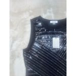 Calvin Klein  Black Sleeveless Sequin Top, Crew Neck Size Large NWT Photo 5