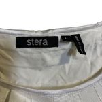 Stera Sleeveless Top Ruffle Neck Knit Blouse‎ White Casual Top Size L** Size L Photo 3