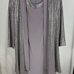 R & M Richards  Womans Silver Metallic Formal 2pc Dress Size 18 MOB Photo 0