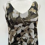Chico's Chico’s Floral Camouflage Mesh Overlay Lined Tank Top Size 1P/Medium Petite Photo 7