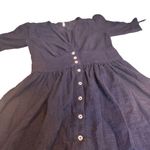 Free People  Love of My Life Black Midi Dress GUC Size Small Fit & Flare Boho Photo 9