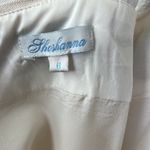 Shoshanna Vintage Cream And Gold Metallic Trim Mini Dress Size 6 Photo 7