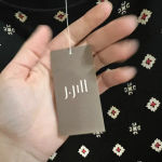 FINAL PRICE J. Jill Geometric Print Jersey Knit Shirt Dress with Pockets Black Size undefined Photo 4