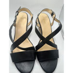Cole Haan Women's  Black Leather Taylor Wedge Sandals Size 9.5 Photo 9