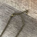 Oval 8 Beaded Rhinestrone Chain Statement Necklace Green Gold Tone‎ Photo 4