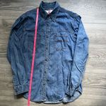 Levi's Levi’s Blue Western Snap Front Button Down Long Sleeve Denim Jean Shirt Size M Photo 5