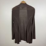 Eileen Fisher  Linen Cardigan Large‎ Brown Draped Open Front Coastal Minimalist Photo 2