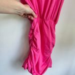Sundry  NWT U-Neck Hot Pink Size 2 Medium Dress Ruched Sleeveless Sundress Photo 4