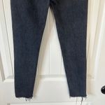 Denim Forum Lola High Rise Skinny Jeans Gray Wash Raw Hem Stretch 26 Black Photo 5