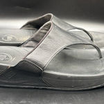 FitFlop  Womens Lulu Toe Post Strap Leather Sandals‎ Flip Flop Black Size 10 Photo 0