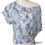 Olivaceous  blue snake one shoulder top NWT Photo 1