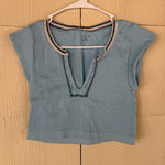 Urban Outfitters Out From Under Go For Gold Seamless Top Blue Size M Photo 0