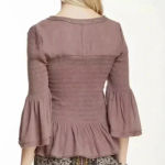 Free People  Sugar Magnolia Smocked Blouse Size Xs Photo 2