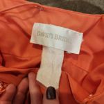 David's Bridal Orange Sleeveless Floral Vintage Bridesmaid Maxi Long Gown Large Photo 7