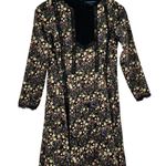 French Connection  Hallie Drape Floral Black Folk Boho Mini DressWomens size 4 Photo 1