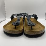 Birkenstock ‎ Black Faux Patent Leather Gizeh Sandals Made in Germany Sz EU 37 W6 Photo 1