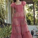 NWT Dôen Tulle Lace floral Nadette Dress in Pink sz M Size M Photo 2