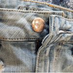 American Eagle AE Distressed High Rise Shorts Blue Denim Cuffed Raw Hem Size 4 Photo 5