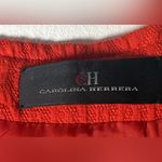 Carolina Herrera  Red Textured Midi Dress Photo 8