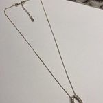 Monet Signed Gold Tone Necklace Rhinestone Horseshoe Shape? With ExtensionChain Photo 0