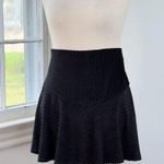 Free People Black Velvet Camden Skirt Ribbed Large High Waisted Goth Stretch Photo 1