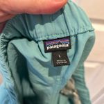 Patagonia Baggies Shorts Womens L Aqua Turquoise Nylon Drawstring Casual Photo 4