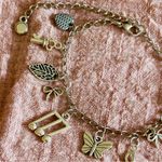 Charming silver Charm Bracelet for Women rose crown music bow Gold Photo 2
