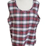 Country Store Size M Red Plaid Flannel Camisole Sleeveless Top Size M Photo 0