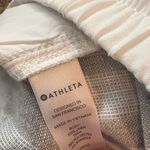 Athleta Taupe And White Stripe Linen Drawstring Crops Size 2 Photo 8