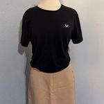 Marine layer Women Black Embroidered Bee Crew Neck Short Sleeve T-Shirt Sz M Photo 0