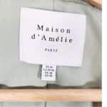 Maison D' Amelie Short Sleeve Cropped Blazer Jacket Size Medium Green Photo 2
