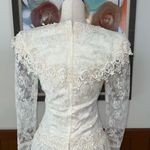 Jessica McClintock Beautiful Vintage 1980s  Tea Length Lace Wedding Dress! Photo 5