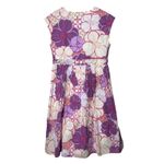 Garnet Hill  Floral‎ Print Cotton Faux Wrap Tie Waist Dress Purple Multi Size 4 Photo 5