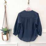 Maye Paloma Shirt French Navy Long Sleeve Size S Blue Photo 5