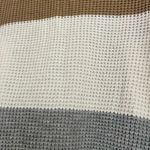 Gray and White Chunky Knit Cardigan Sweater Size L Photo 5